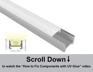 Dimensions of the GLQ 1711 aluminum channel.