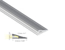 Surface mounted slim aluminum LED profile with triangular design for indirect architectural lighting solutions