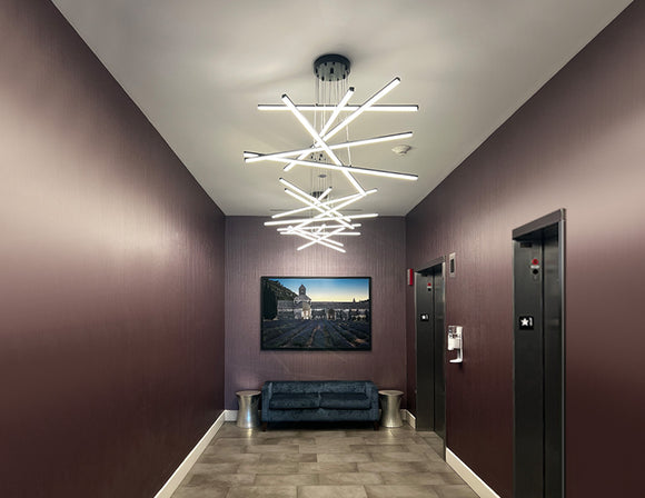 YD-1604 LED channel with dome-style milky cover, ideal for ceiling-mounted or suspended LED linear and pendant light installations.