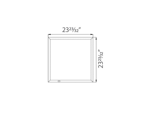 Dimensions of LED Panel Light CCT Tunable 2ft x 2ft .