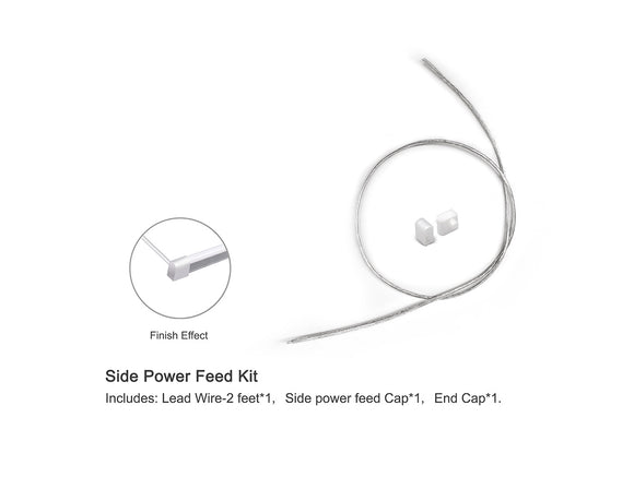 The side power feed kit for the WINT side bend neon LED lights.