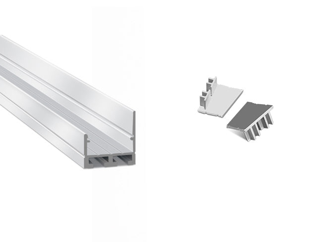 LED Wall Washer Strip Light - Silver Aluminum Channel ES 2321