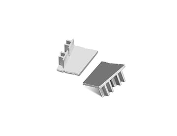 LED Wall Washer Strip Light Accessories - Aluminum Channel ES 2321 End Cap - 0