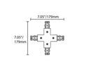 Dimensions of Single Circuit Track System - H Type - + Connector.