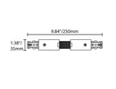 Dimensions of Single Circuit Track System - H Type - Flexible Connector.
