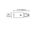 Dimensions of Single Circuit Track System - H Type - Live-End Connector.