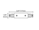 Dimensions of Single Circuit Track System - H Type - Middle Connector.