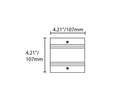 Dimensions of White power canopy kits for Single Circuit Track System - H Type.