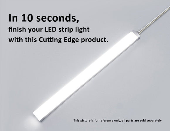 Aluminum Channel SLIM FLAT Accessories - Solder Free LED Strip Light End Cap-GLQ1709