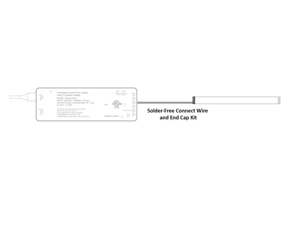 Undercabinet Light - Solder-free Connect Wire & End Cap Kit for AL31056