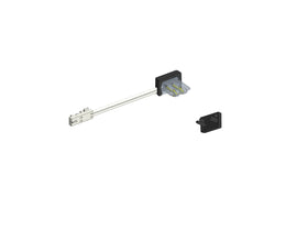 Undercabinet light wiring kit with solder-free connectors, end caps, and left/right side outputs.