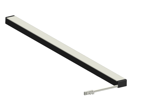 Plug-and-play undercabinet light kit with solder-free wires and end caps for both sides.