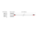 Strip to Power Connector for Single Color LED Strip Light 8/10mm STA3-S2P-3