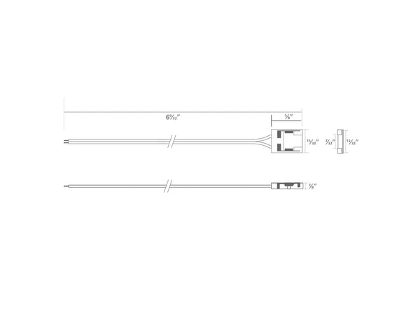 Strip to Power Connector for Single Color LED Strip Light 10mm STAF-S2P