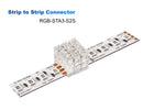 This no-solder connector allows for direct strip-to-strip linking using a simple screw-lock mechanism. It ensures secure and stable connections without the need for soldering, making installation quick and hassle-free. Ideal for extending RGB LED strip runs in both residential and commercial lighting setups.
