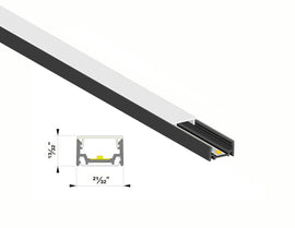 Titanium grey surface mount solder-free LED linear undercabinet light aluminum channel 31134