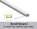 Silver surface mount solder-free LED linear undercabinet light aluminum channel 31134