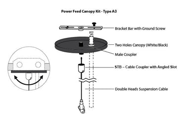 LED Linear Light - L8070 Suspension Kit - 0