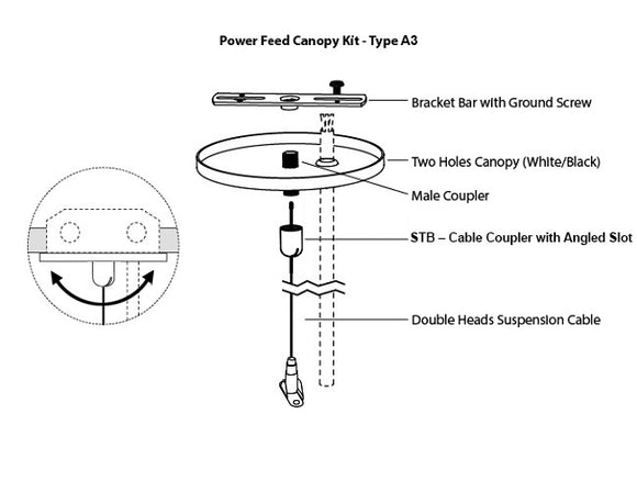 LED Linear Light - L8070 Suspension Kit
