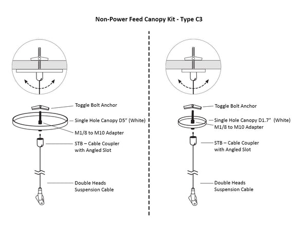 LED Linear Light - L8070 Suspension Kit