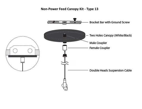 LED Linear Light - L8070 Suspension Kit