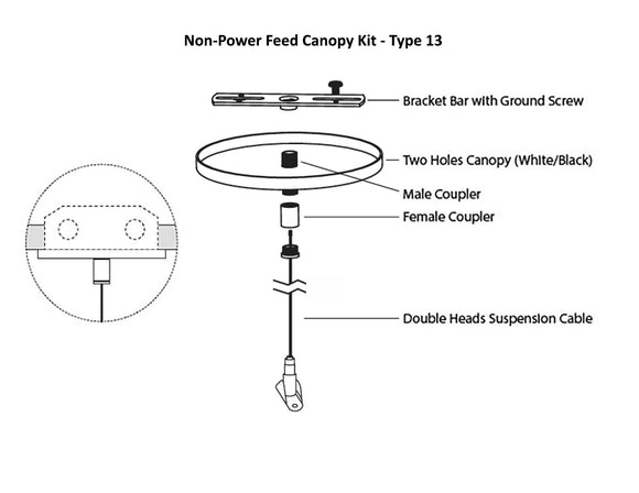 LED Linear Light - L8070 Suspension Kit