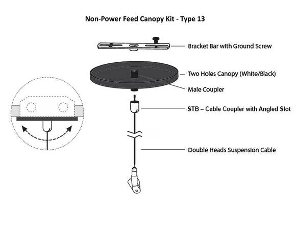 LED Linear Light - L8070 Suspension Kit