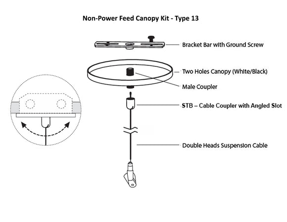 LED Linear Light - L8070 Suspension Kit