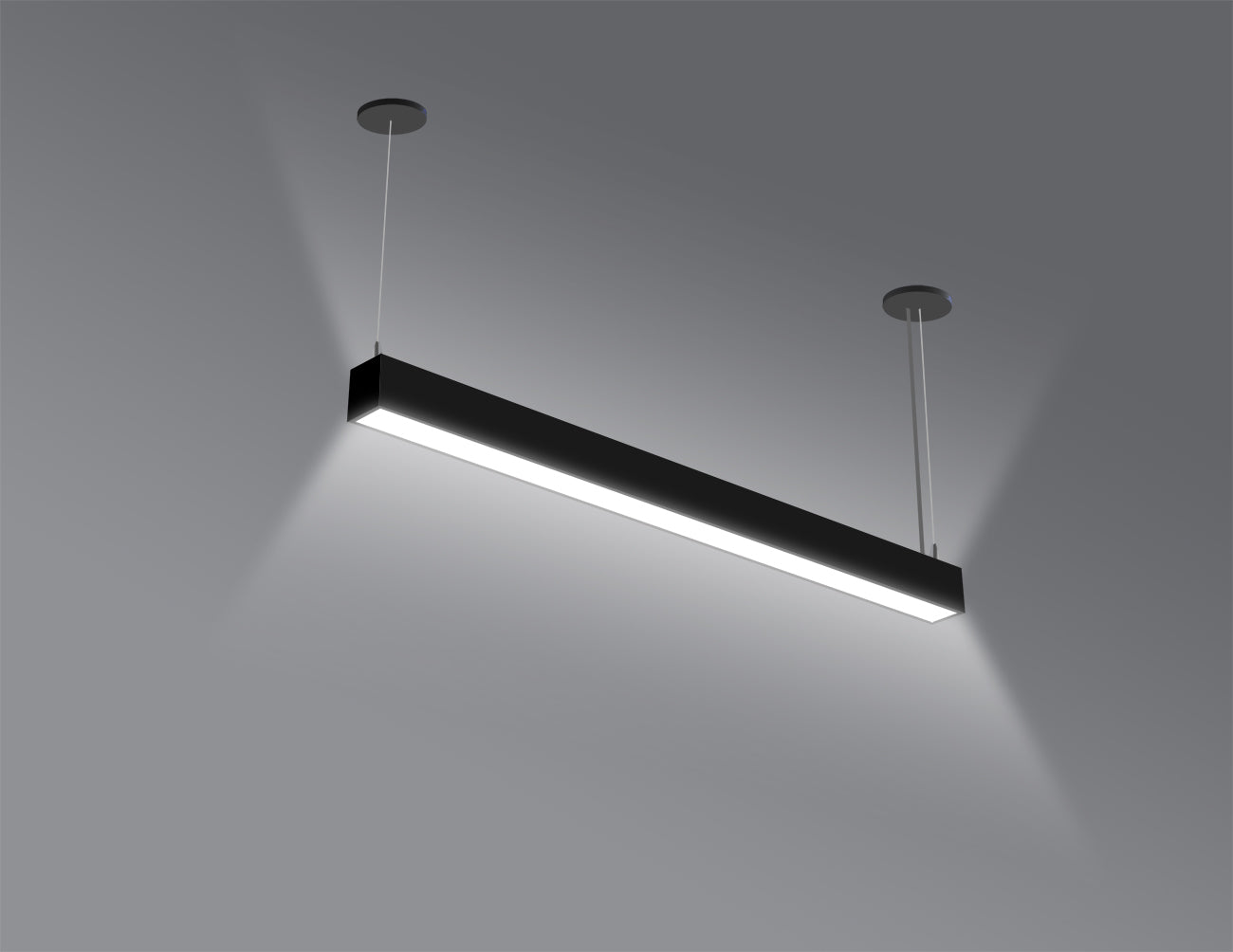 LED Linear Light - L8070 - Milky Flat Lens - 4ft | GL LED US LIGHTING