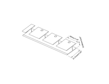 Bendable side-mount channel used to support and position Sidebend LED swimming pool strip lights on curved surfaces.