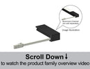 Touch dimmer controlled LED under-cabinet lighting, illustrating even illumination and adjustable brightness.