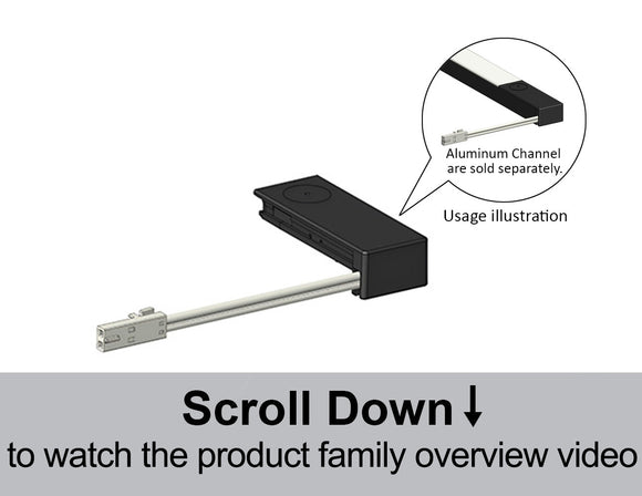 Touch dimmer controlled LED under-cabinet lighting, illustrating even illumination and adjustable brightness.