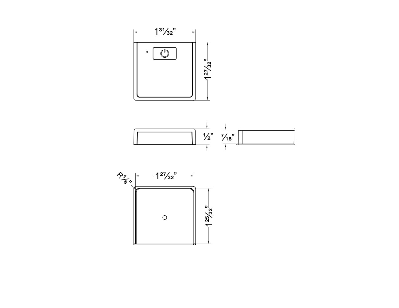 Undercabinet Light - LED RF Wireless - Touch Dimmer - Black