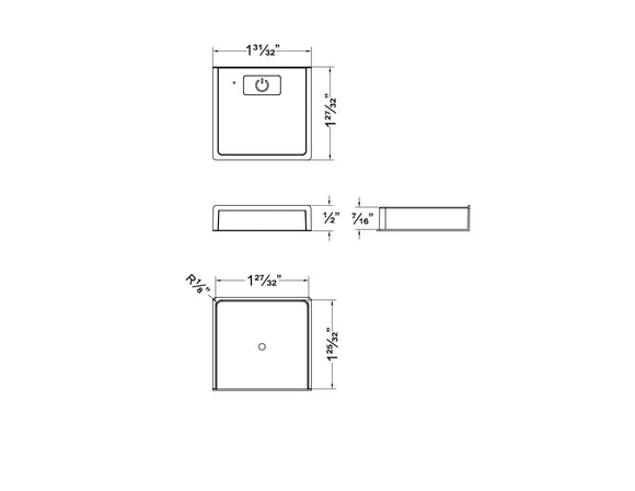 Undercabinet Light - LED RF Wireless - Touch Dimmer - Black