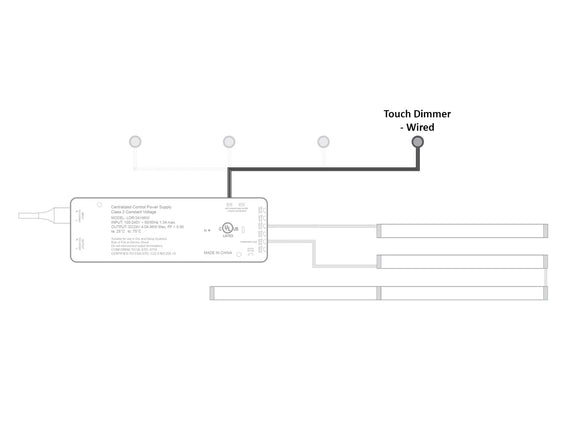 Undercabinet Light - Touch Dimmer - Wired (for LDV/LDL centralized control) - Black
