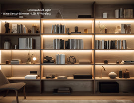 Undercabinet Light - LED  RF Wireless - Wave Sensor Dimmer - Black - 0