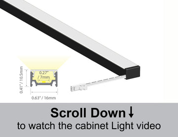 Titanium grey surface mount solder-free LED linear undercabinet light aluminum channel 31134