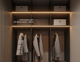 LED light turns off automatically 45 seconds after no motion is detected.