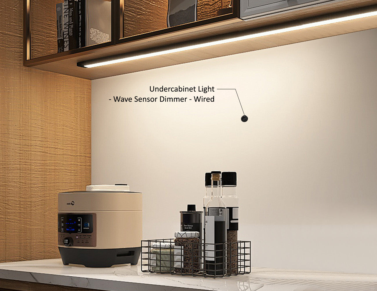 Undercabinet Light - Wave Sensor Dimmer - Wired (for LDV/LDL centralized control) - Black