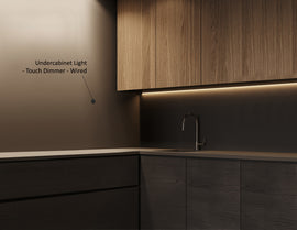 Touch dimmer LED lighting for cabinets, closets, and wardrobes – customized brightness control.