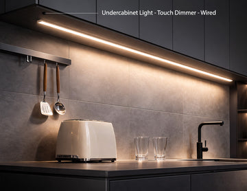 Touch dimmer LED lighting for cabinets, closets, and wardrobes – customized brightness control.