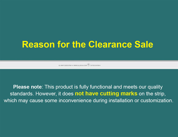 The WINT side bend neon LED lights that are RGB on clearance because they do not have cut marks on the strip, which may lead to inconvenience during installation or customization.