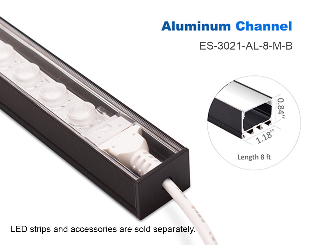 Milky Diffuser 3021 LINEAR - ES 3021 Black Aluminum Channel + Milky Diffuser - 94 ...