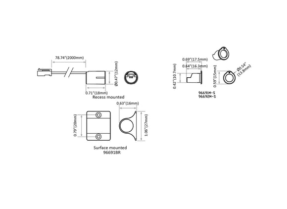 LED Wave Sensor Dimmer for Under Cabinet Light