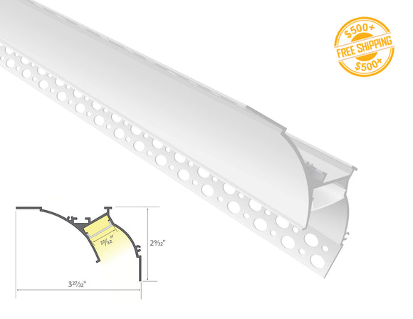 Aluminum channel WASH RECESS GLQ 9758 White Channel + Milky Diffuser