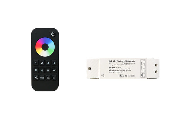 Simple Rwbw Led Controller ALC - GLSRT9 RGBW Wireless Remote LED Controller 4 Zones | GL LED US ...