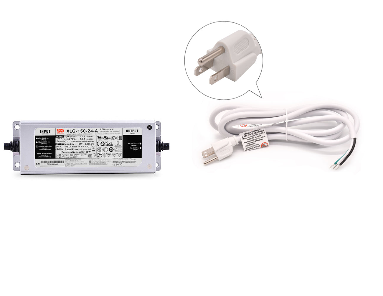 XLG-150-24 Mean Well 24VDC 150W Constant Power Mode LED Driver