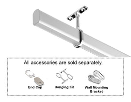 YD-1401 Aluminum Extrusion LED Light – sleek aluminum profile combining lighting and storage functionality for closets, with available accessories such as end caps, hanging kits, and wall mounting brackets for versatile installation.