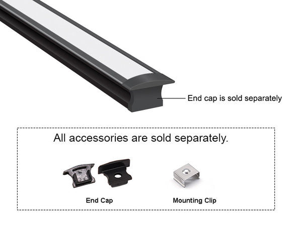 SLIM RECESS - YD 1201 Aluminum Channel - 94"  - Clearance