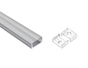 SLIM FLAT - GLQ 1707D Silver Aluminum Channel + Clear Diffuser - 94" - 7